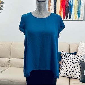 Adrianna Papell Blue Ho-Low Blouse Size M